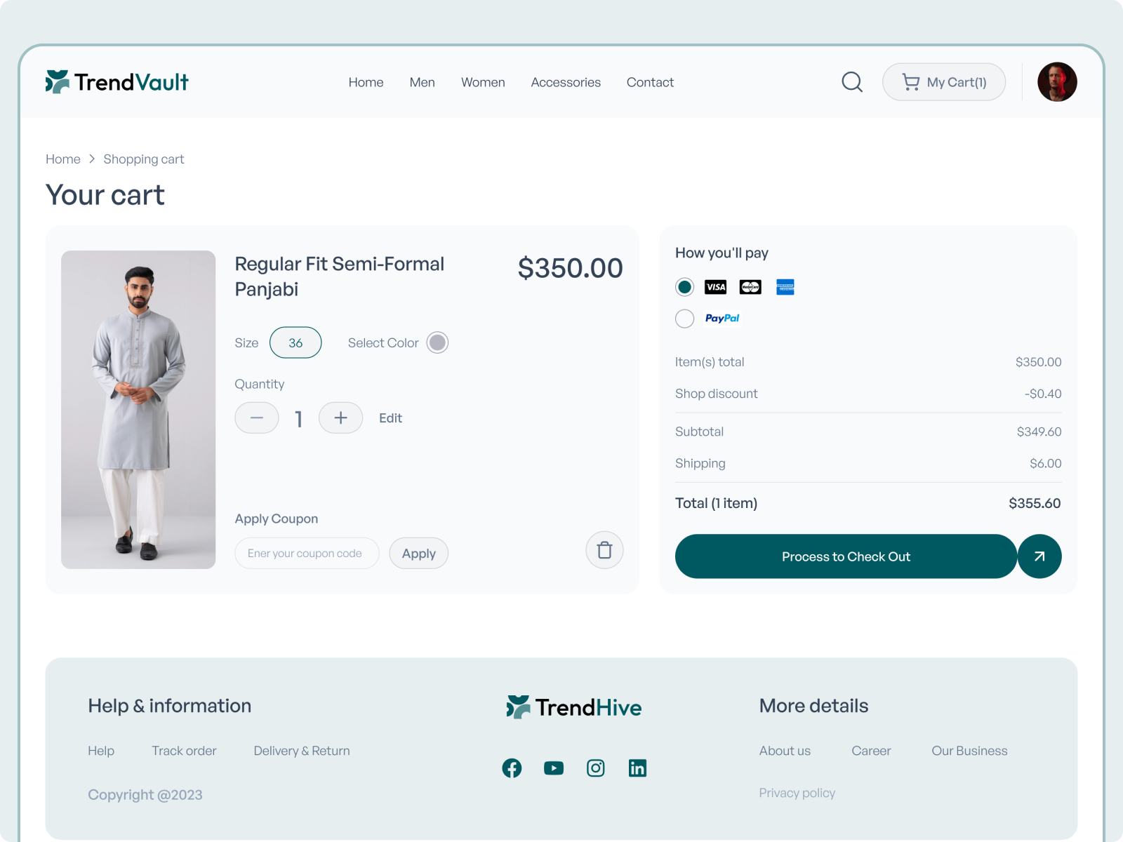 Shopping Cart UI Design brand buy cart buying cart cart ui design cart website ecommarce fashion website product product ui shopping shopping cart shopping ui ui ui design ux ux design website design website product cart website shopping cart