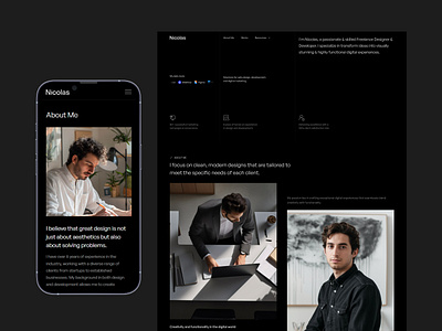 Nicolas - Portfolio & Agency Website Template branding builtwithtemplate cv designer developer freelancer illustration madeinwebflow madewithwebflow personal personal blog photographer portfolio portfolio hero portfolio landing portfolio landing page portfolio website resume webflow youtuber