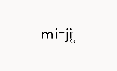 mi-ji Logo branding design kanji logo logotype mark mi ji miji selfcare skincare