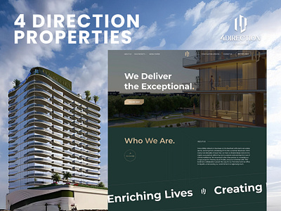 4 Direction Properties - Real Estate figma photoshop real estate ui design web design