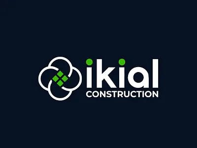 ikial Construction company logo branding design construction logo logo visual identity logo creation logo design minimal logo minimalist modern logo