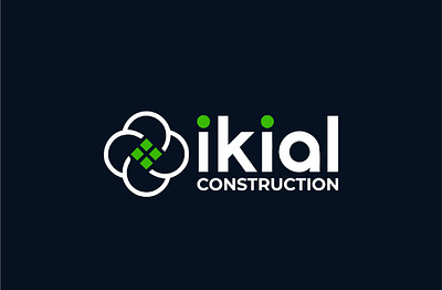 ikial Construction company logo branding design construction logo logo visual identity logo creation logo design minimal logo minimalist modern logo