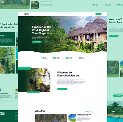 Forest Park Resort 😍 forest landing page landing page nature ui uiux ux