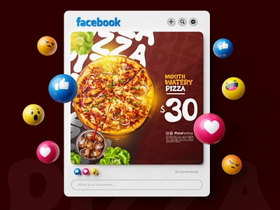 Restaurant Social Media Post Design branding burger flyer graphic design motion graphics pizza pizzahut trendy flyer