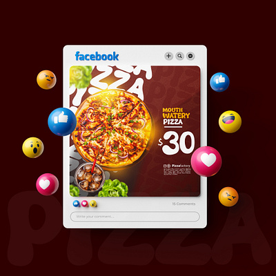 Restaurant Social Media Post Design branding burger flyer graphic design motion graphics pizza pizzahut trendy flyer