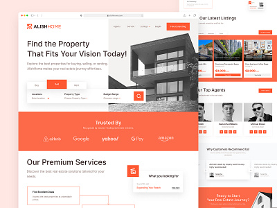 Real Estate Listing Website UI Design - Alish Home crocoblock figma listing website real estate real estate listing real estate web design real estate website real estate website ui ux uiux web design website design website ui website ui design wordpress