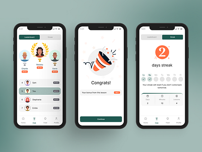 Club Achievements app club design leaderboard ui uidesign ux