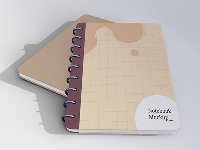 NOTEBOOK MOCKUP SET 3d branding mockup notebook product realistic render