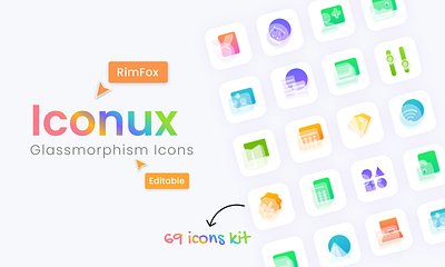 Glassmorphism Multi Shade icons expert figma fox icon icon pack icons icons ui iconsets ui ux