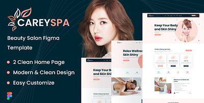 Beauty & Spa Figma Template design figma figma template figma website spa spa website ui uiux ux web template website