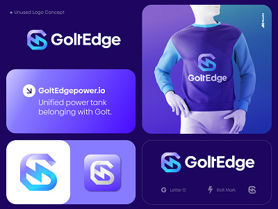 GoltEdge Powerful Tech Logo Design agency bolt brand identity branding design energy g logo gradient icon logo logo design mark modern logo nft power power logo saas startup tech logo web3