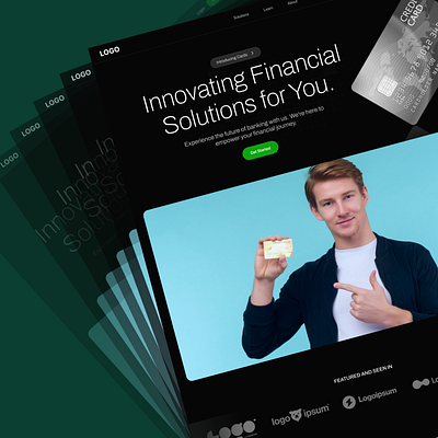 Digital Credit Card - Landing Page bank card banking banking card branding credit card design digital digital banking digital credit card flat landing page ui uiux web application website