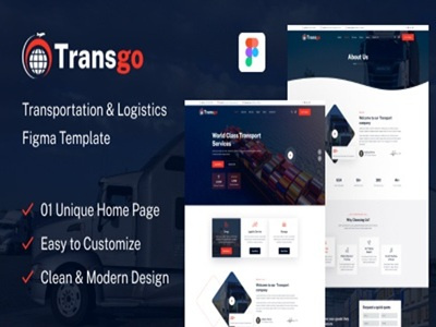 Transportation & Logistics Figma Template figma figma template figma website transportation ui uiux ux website website design