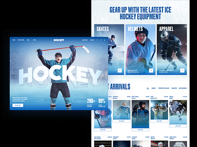 Ice Hockey Website Landing Design design landing page ui web web design webdesign website