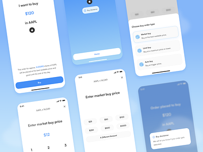 awam • Invest App • 5 blue finance invest ios mobile ui user interface ux