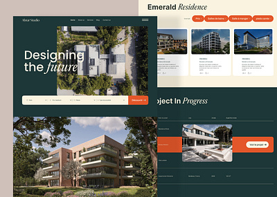 Abrar Studio - Real Estate Homepage Design best ui modern design modern real estate real estate agent real estate design real estate homepage real estate web ui real estate website trendy real estae ux website ui