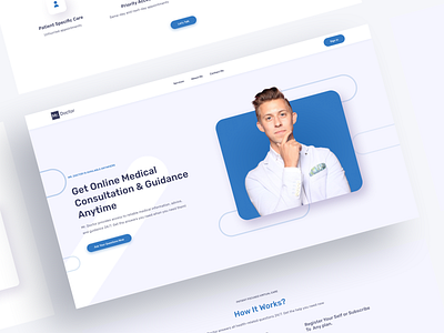 Mr.Doctor landing page UI Design landing page ui uiux designing ux website design