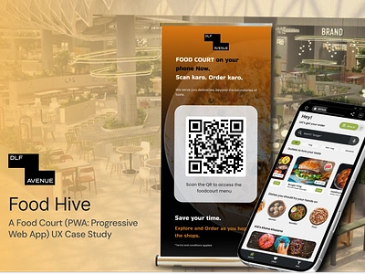 Food Hive food court ui ux web app