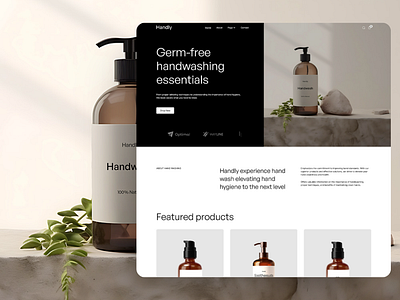 Small Inventory eCommerce Website Template beauty product hair products handwash minimal ecommerce online stores retail shop skincare product soap store