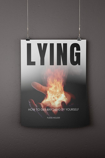 "LYING" Poster and Book Design book book cover design flyer graphic design luxury design minimal design poster