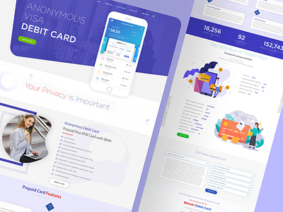 HSBC Debit Card - Web Application banking card bitcoin credit card branding debit card design digital card flat graphic design landing page ui web application website