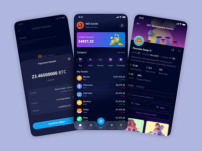 Crypto-Wallet Mobile App Design app design branding figma mobile app ui uiux user interface ux