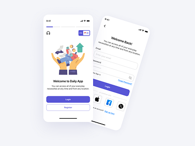 Login Screen Mobile App (Finance App) financeapp loginscreen mobileappdesign uidesign uxdesign