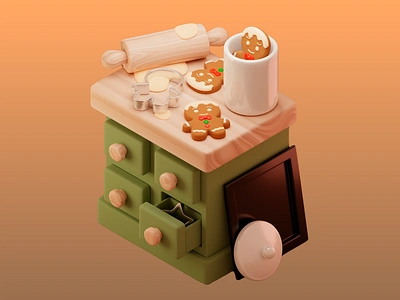 3D Baking Corner 3d 3d animation 3d art 3d artwork 3d baking corner 3d cookies 3d design 3d illustration 3d modeling baking baking animation chistmas cookies christmas baking cooking game scene cozy kitchen culinary art gingerbread cookies home baking kitchen design miniature kitchen