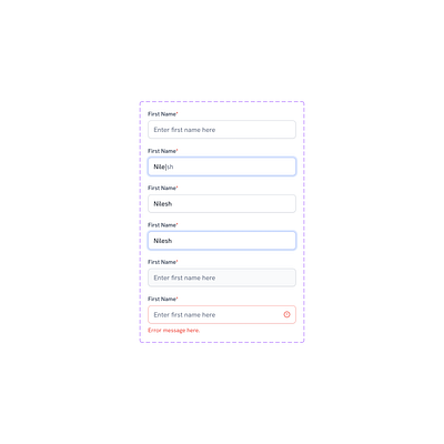 Input Field Design Exploration design exploration error handling form design form states form validation input field microinteraction ui design user experience ux design web design