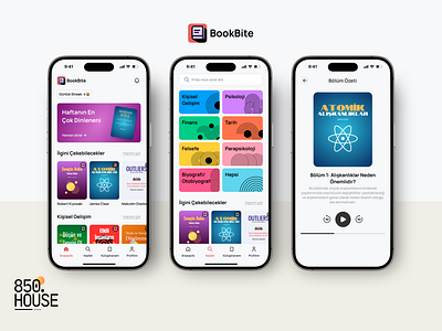 BookBite: Book Summary App graphic design logo ui