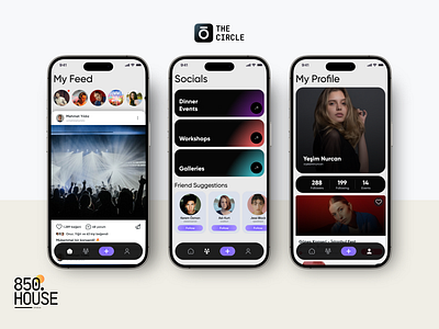 The Circle: Exclusive Events App graphic design logo ui
