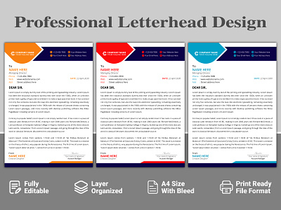 Letterhead Design graphic design luxurious professional