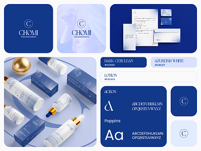 Chomi artdirection beauty branding graphic design logo packaging skincare spa visual design