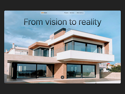 Architect Landing Page design hero landing page web design