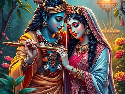 Radha Krishna 3d animation god illustration krishna radha krishna