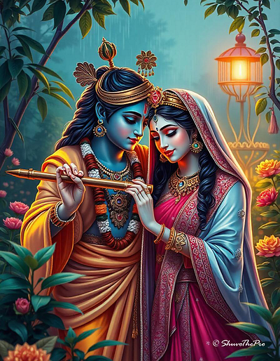 Radha Krishna 3d animation god illustration krishna radha krishna