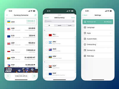 Currency Converter - iOS app app converter currency design finance ios money ui ux