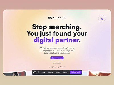 Code&Wander - web&app building tool brand brand identity branding branding visual codewander coding website home page home page branding it it website it website branding no code development visual identity web web brand web development website branding website builder website design