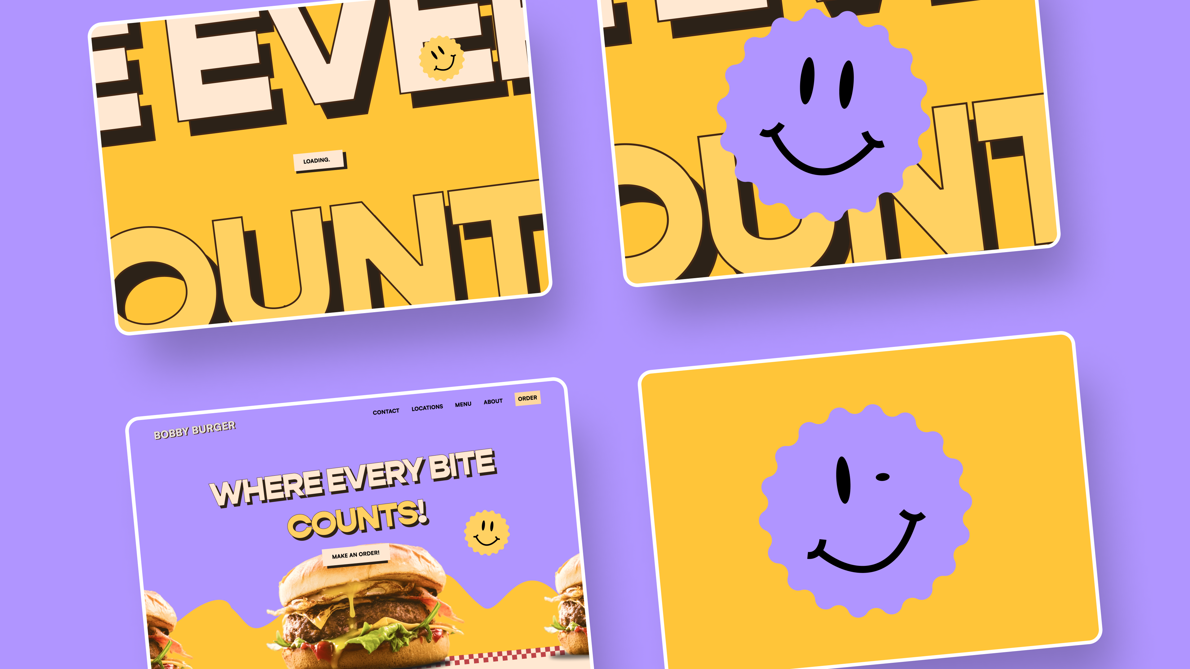 Booby Burger-Food Ordering App animation app branding design graphic design illustration motion graphics ui ux vector website