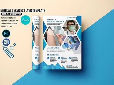 Medical Clinic Service Flyer canva cardiology child care clinic clinic promotion doctor doctor flyer health care hospital hospital business hospital flyer medical medical clinic service flyer medical flyer medical service mother care ms word neorology photoshop template therapy