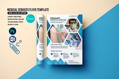 Medical Clinic Service Flyer canva cardiology child care clinic clinic promotion doctor doctor flyer health care hospital hospital business hospital flyer medical medical clinic service flyer medical flyer medical service mother care ms word neorology photoshop template therapy