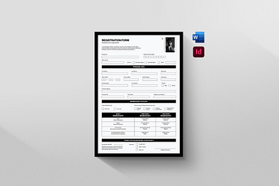 Registration Form Template 3d animation branding graphic design logo motion graphics ui