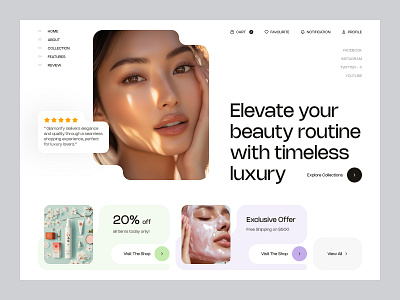 Beauty product - E-commerce web design beauty body care cosmetics cosmetics store cosmetology design] ecommerce face care landing page makeup natural online shop personal care product page design self care skin skin care skincare trendy website design