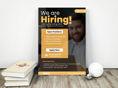 Hiring Poster Design adobe photosop design graphic design hiring poster design poster design