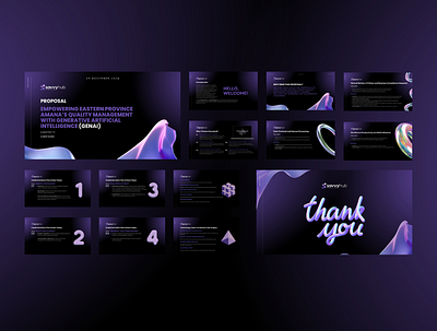 3D Tech Pitch Deck Design for Savvyhub 3d ai ai pitch black dark format graphic design pitch pitch deck pitchdeck ppt pptx presentation presentation 3d purple saas software tech pitch deck tech presentation technology