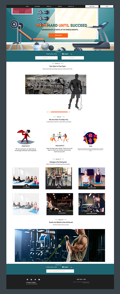 Gym House Landing Page landing page ui