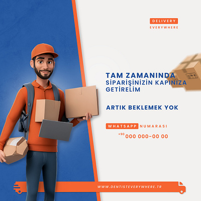 DELIVERY EVERYWHERE artboard graphic design ig post instagram post post social media design