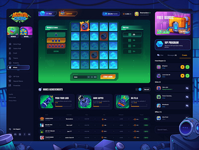 MooWin Casino: Mines game 2d game casino casino game casual game crypto crypto game dark interface gambling game game art game design game interface game ui gaming gui mines online casino product design ui web3