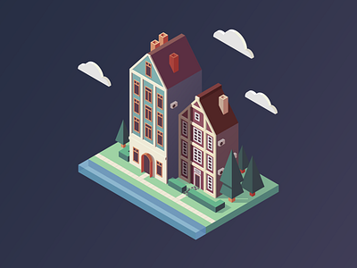 Skillbox M6 3d adobe art design holland home illustration illustrator isometric skillbox street vector