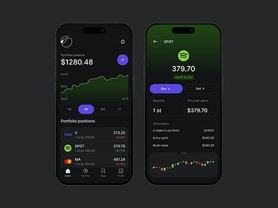 Trading app - UI animation branding design graphic design illustration ui uiux ux